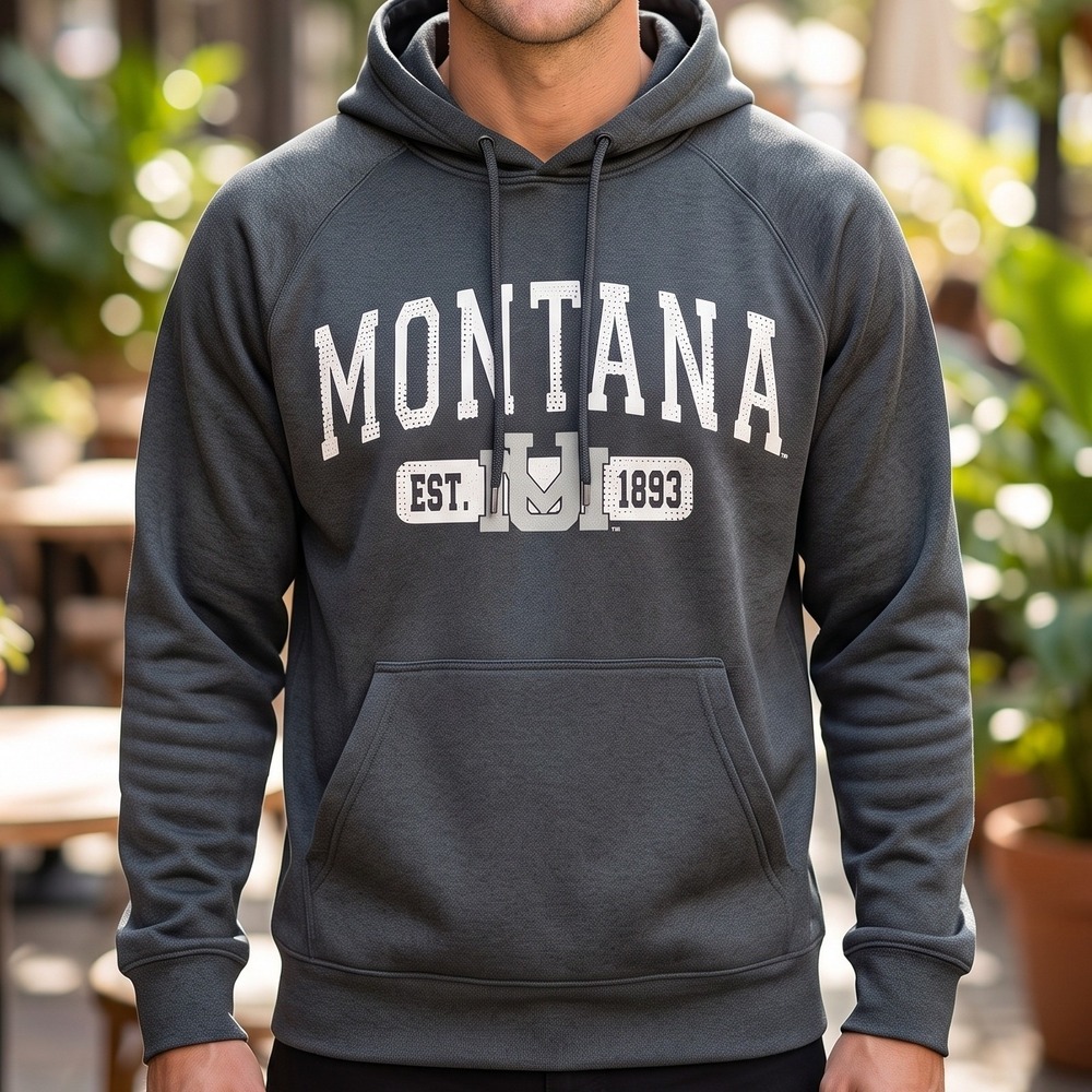 Sport-Tek University of Montana Grizzlies Hoodie Charcoal Heather Performance S